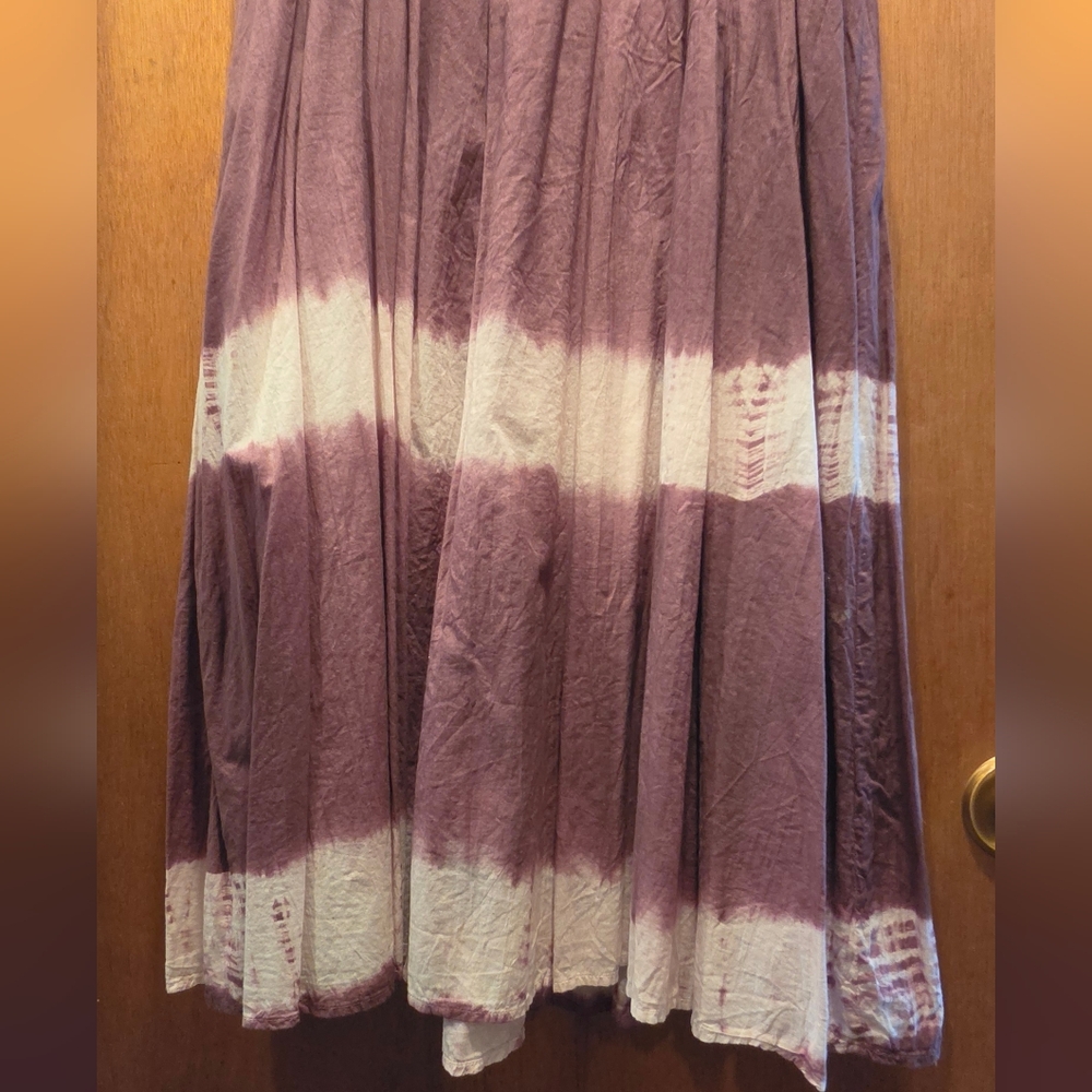 HOST PICK! 🎉🎊Metro 7 Mauve & White Tie-Dye Midi Summer Dress Sz8 - Picture 6 of 10